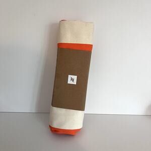 Nespresso Striped Canvas Tote Bag Mandarin Orange Reusable Cotton Shopper